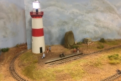 Mac Strong's Beacon Point layout with lighthouse, sound mirror and pill box.