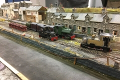 Ben Powell's Peckett and Kerr Stuart locos, Will's 0-6-0 Bagnall and a selection of their stock.
